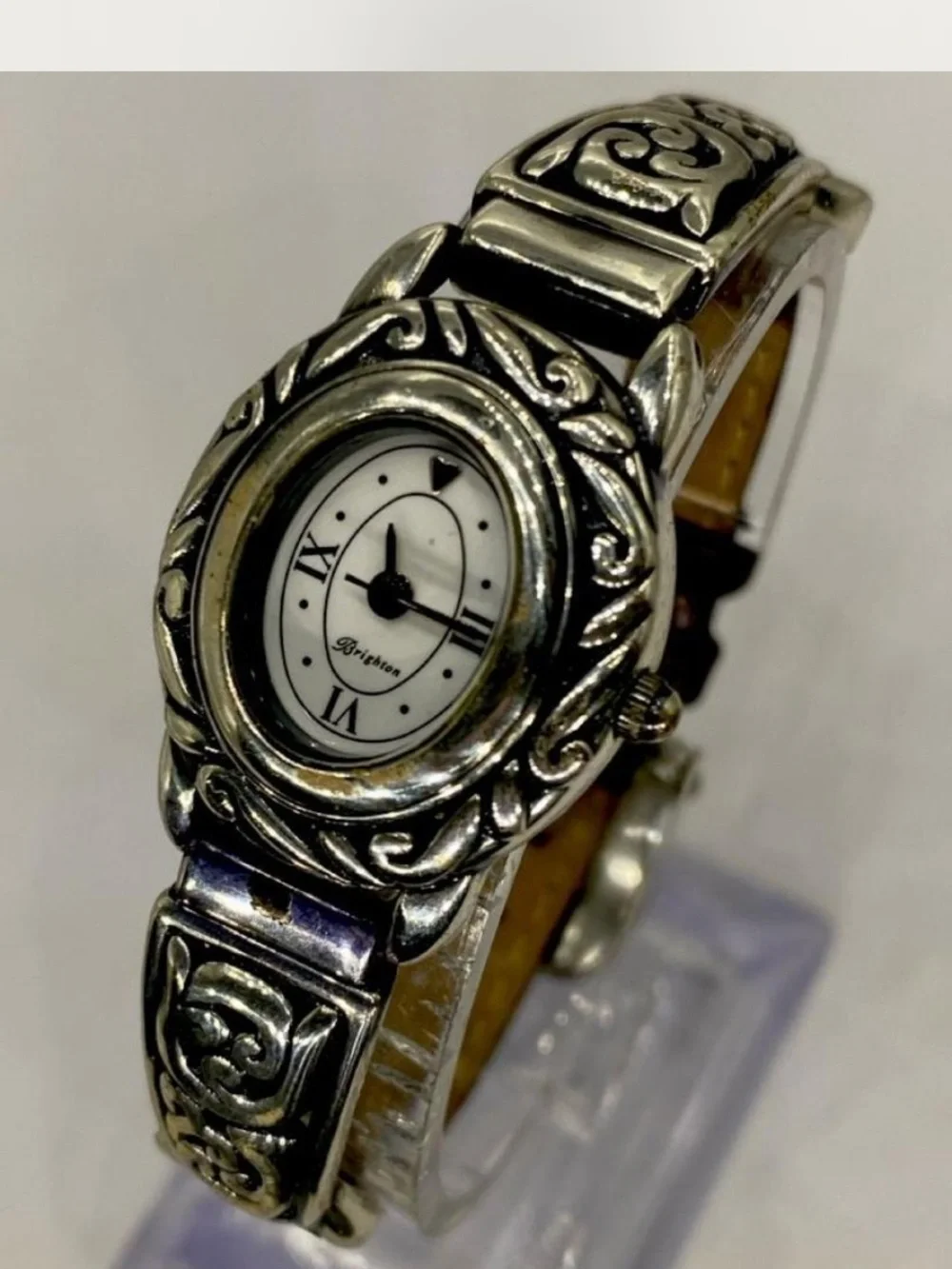 *** Brighton ^^^ Silver Ornate Oval Women's Watch *** Luxury ***
